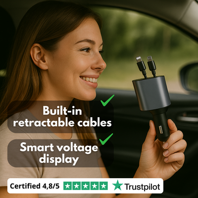 ChargePilot™ ~ 4-in-1 Smart Car Charger