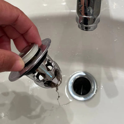 AquaStop ~ Universal Pop-up Drain Stopper – Prevents Hair Clogs Instantly