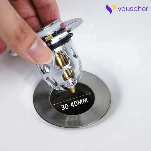 AquaStop ~ Universal Pop-up Drain Stopper – Prevents Hair Clogs Instantly