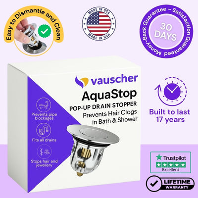 AquaStop ~ Universal Pop-up Drain Stopper – Prevents Hair Clogs Instantly